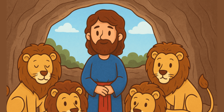 História bíblica infantil daniel na cova dos leões