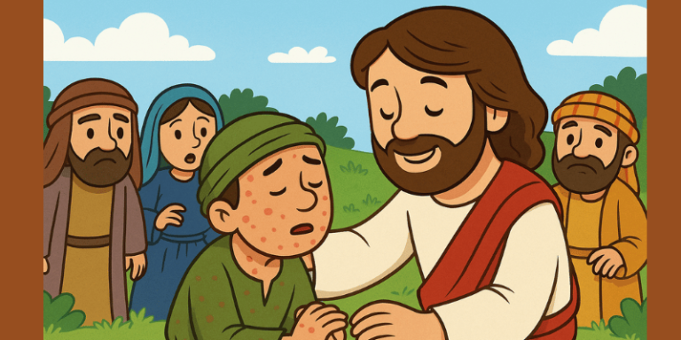 História bíblica infantil A cura do leproso – Quando Jesus tocou quem ninguém queria tocar