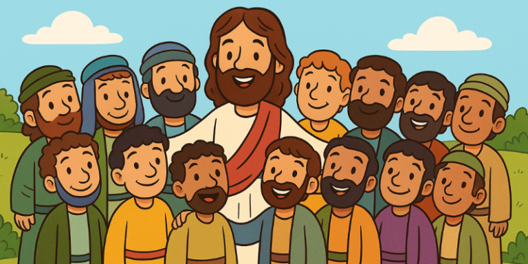 História bíblica infantil Jesus e os doze discípulos – Amigos para toda jornada