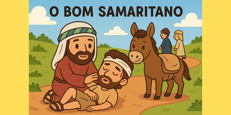 História bíblica infantil O bom samaritano