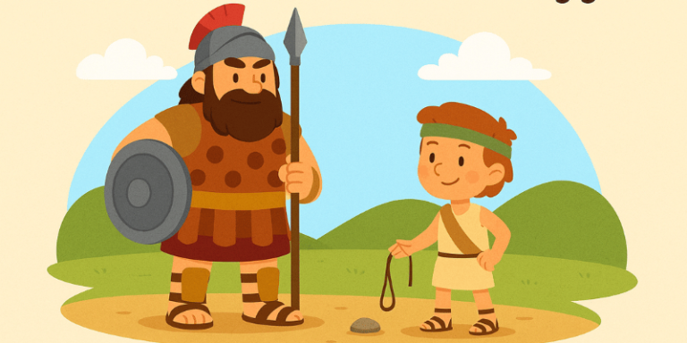 História bíblica infantil davi e o gigante golias