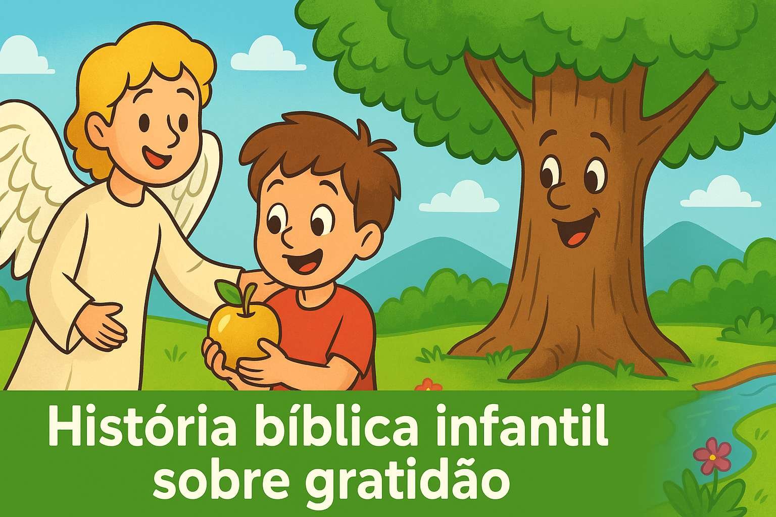 Historia biblica infantil sobre gratidao para ensinar as crianças sobre a importância de serem gratos