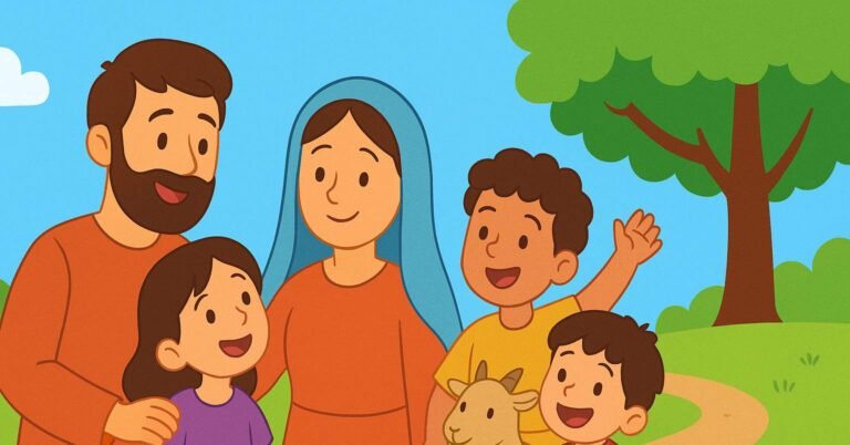 historia biblica infantil sobre familia pra ensinar os pequenos o valor da família