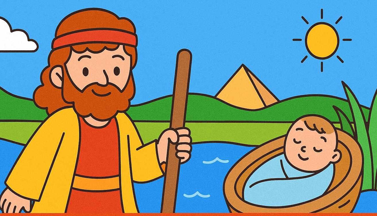 historia biblica infantil sobre moises e como ele foi obediente a Deus