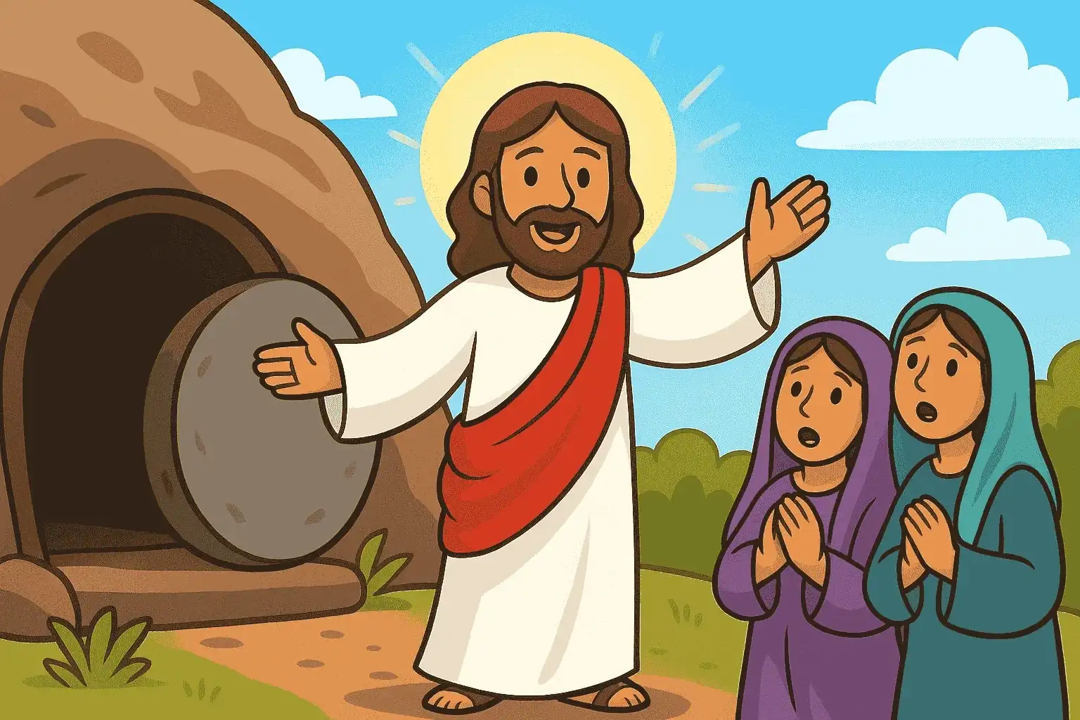 historia biblica infantil a resurreicao de jesus