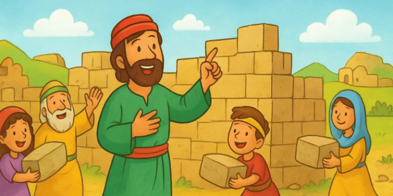 história biblica infantil sobre neemias