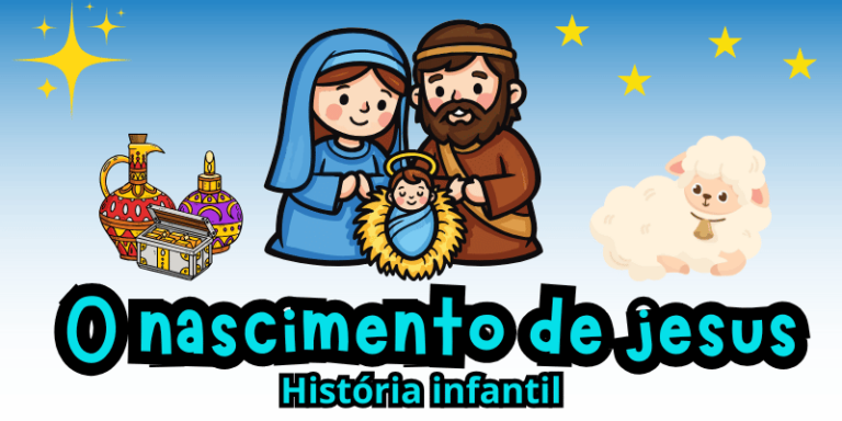 História do nascimento de Jesus infantil com imagens