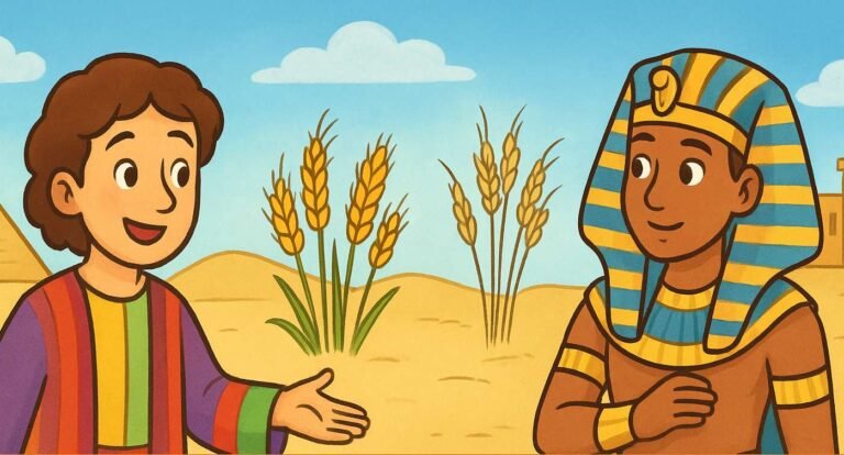 Historia biblica infantil Jose interpreta os sonhos do farao