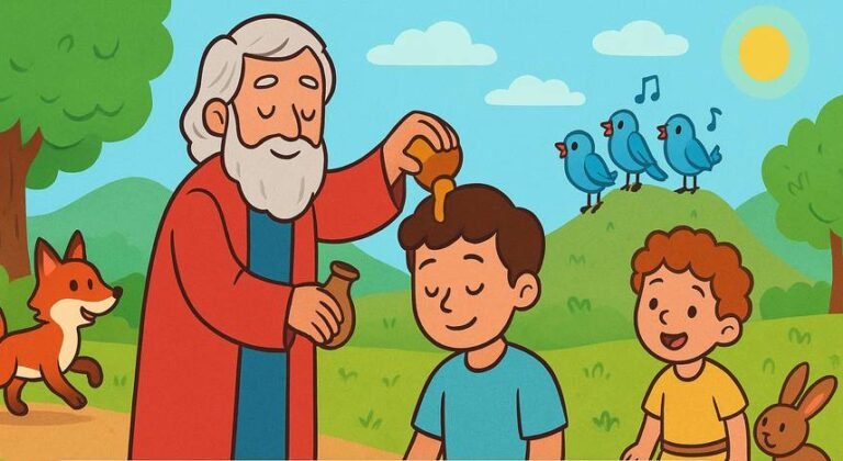 Historia biblica infantil Samuel unge Saul como rei