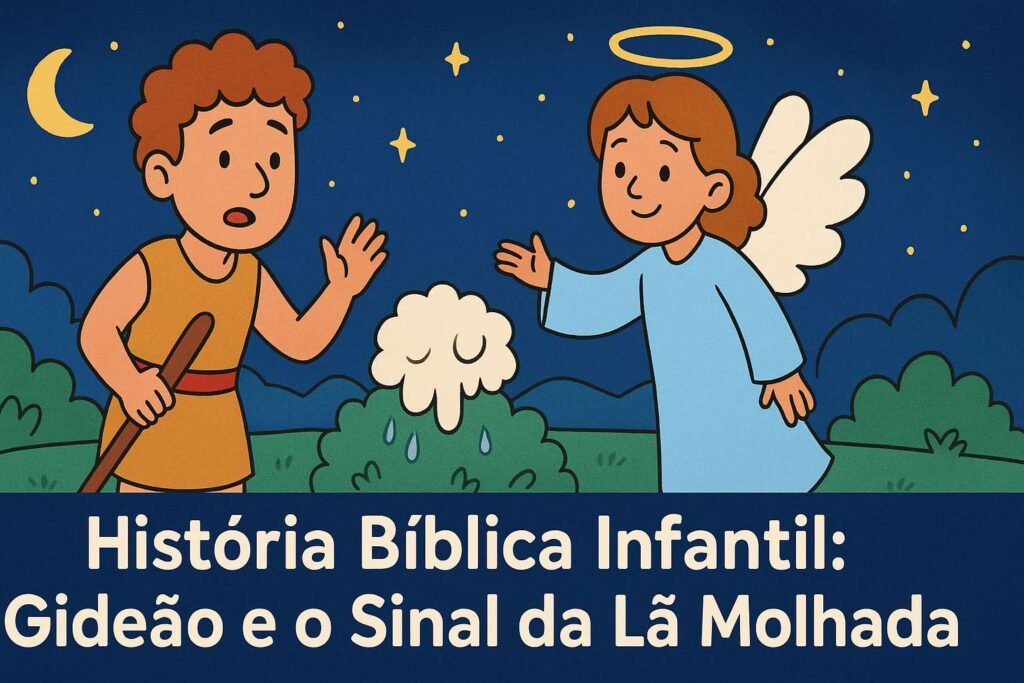 historia biblica infantil gideao e o sinal da la molhada