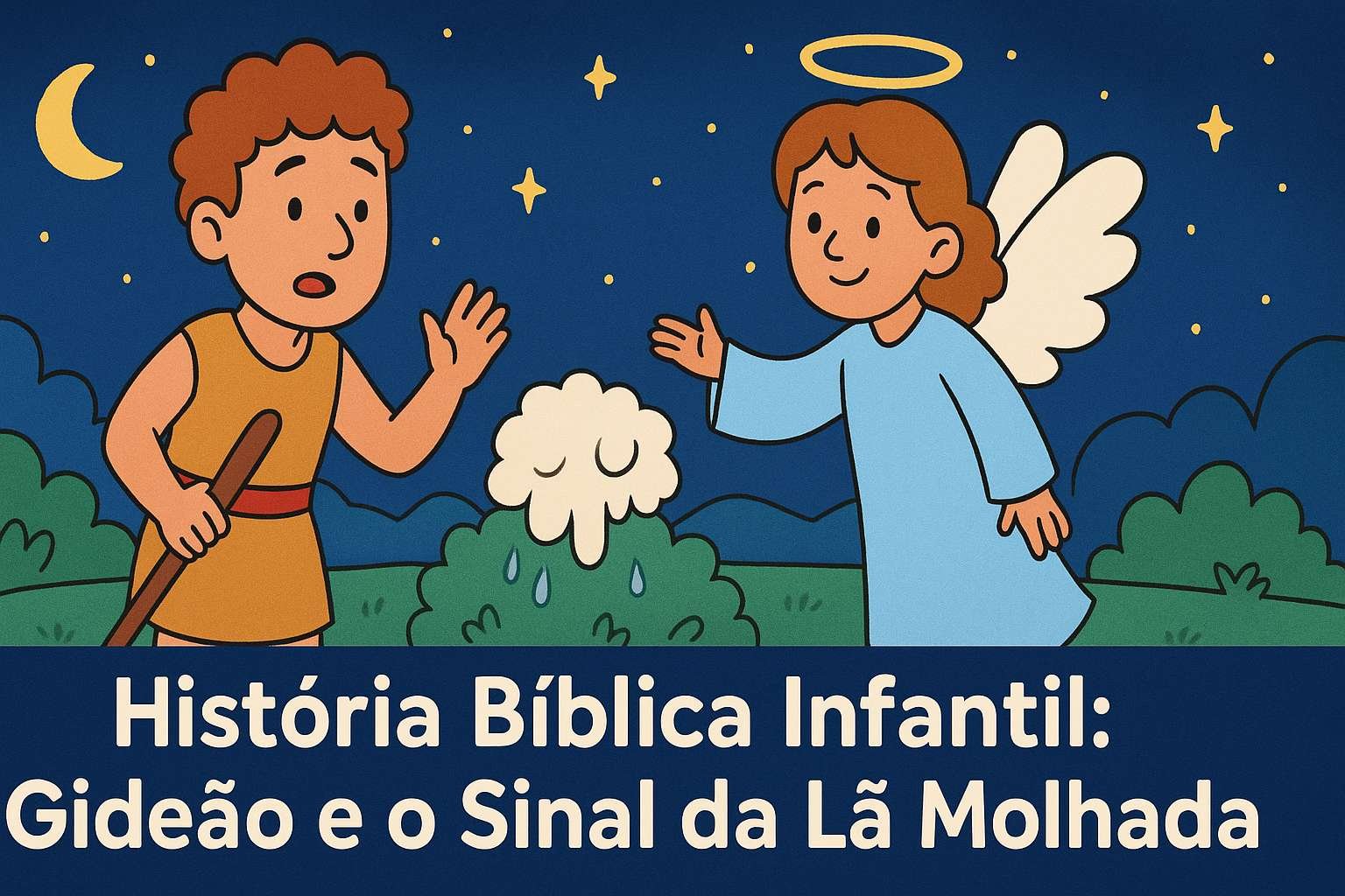 historia biblica infantil gideao e o sinal da la molhada