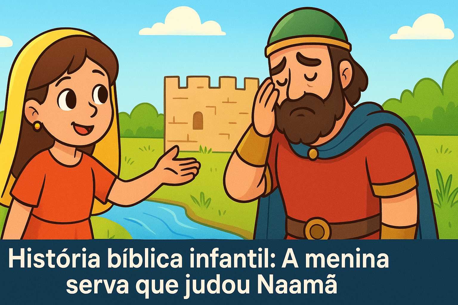 historia biblica infantil a menina serva que ajudou naama