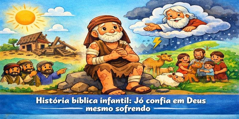 historia biblica infantil jo confia em deus mesmo sofrendo