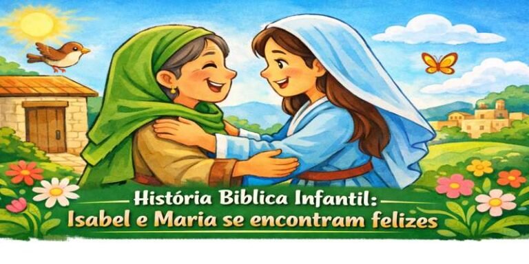 historia biblica infantil isabel e maria se encontram felizes