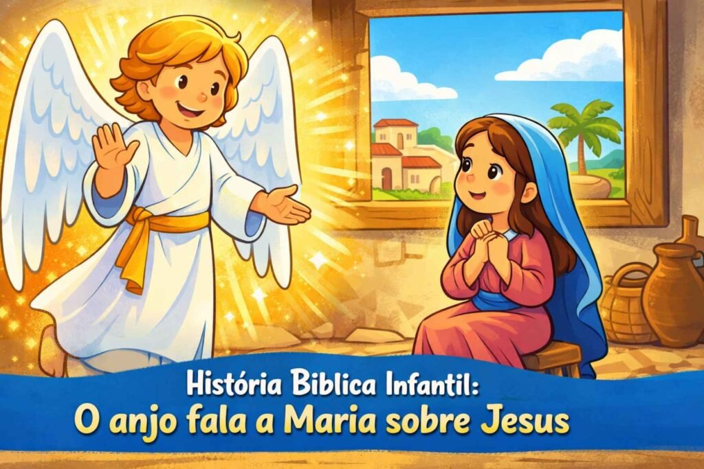 historia biblica infantil o anjo fala a maria sobre jesus
