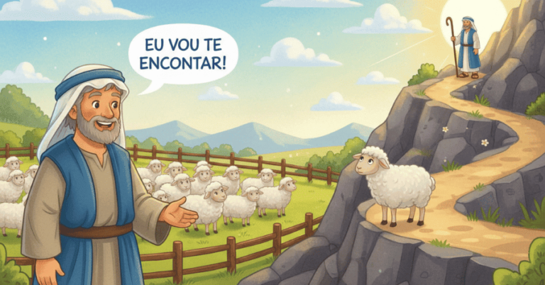 História bíblica infantil A parábola da ovelha perdida (1)