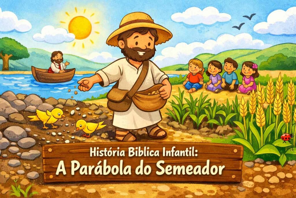 historia biblica infantil a parabola do semeador